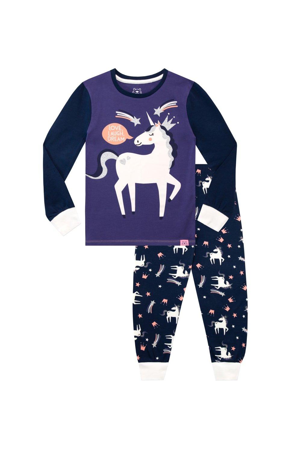 Unicorn Print Cosy Snuggle Fit Pyjamas
