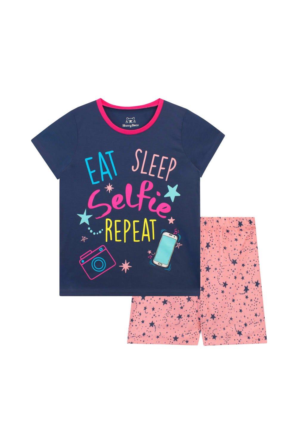 Eat Sleep Selfie Repeat Print Pyjamas