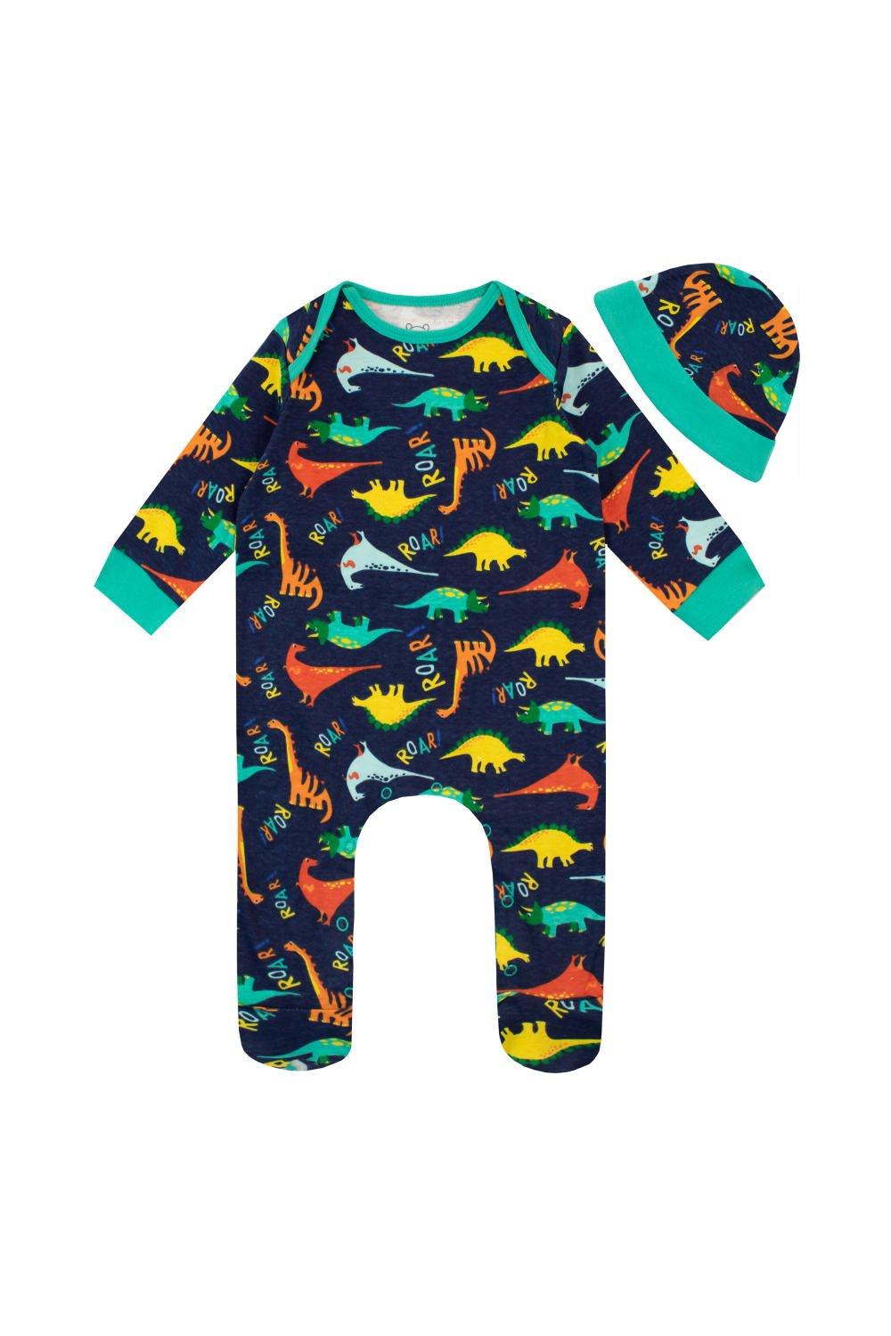 Baby Dinosaur Sleepsuit & Hat Set