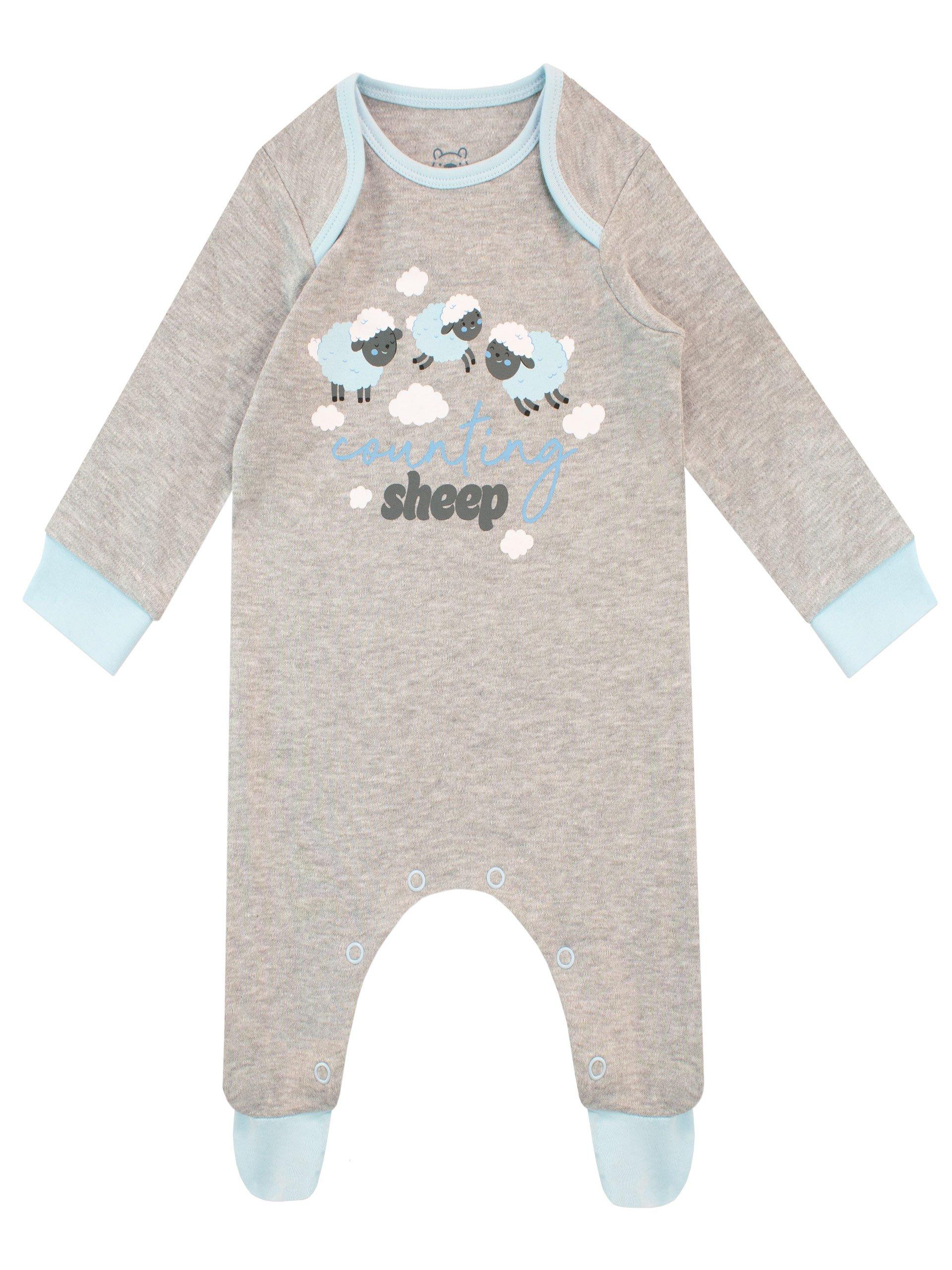 Counting Sheep Baby Sleepsuit
