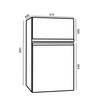 SIA 88L White Freestanding Under Counter 2 Door Fridge Freezer- UFF01WH thumbnail 5