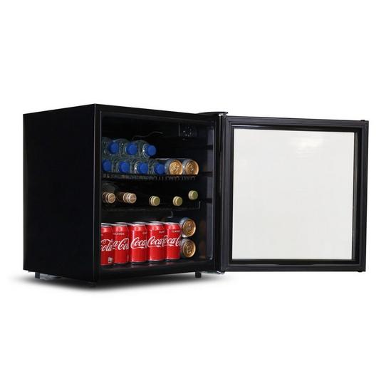 SIA Mini Drinks Fridge, Table Top 50L Beer / Wine Cooler With Glass Door DC2BL 2
