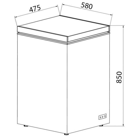 SIA 48cm Freestanding Slimline Compact White Chest Freezer CHF100WH 6