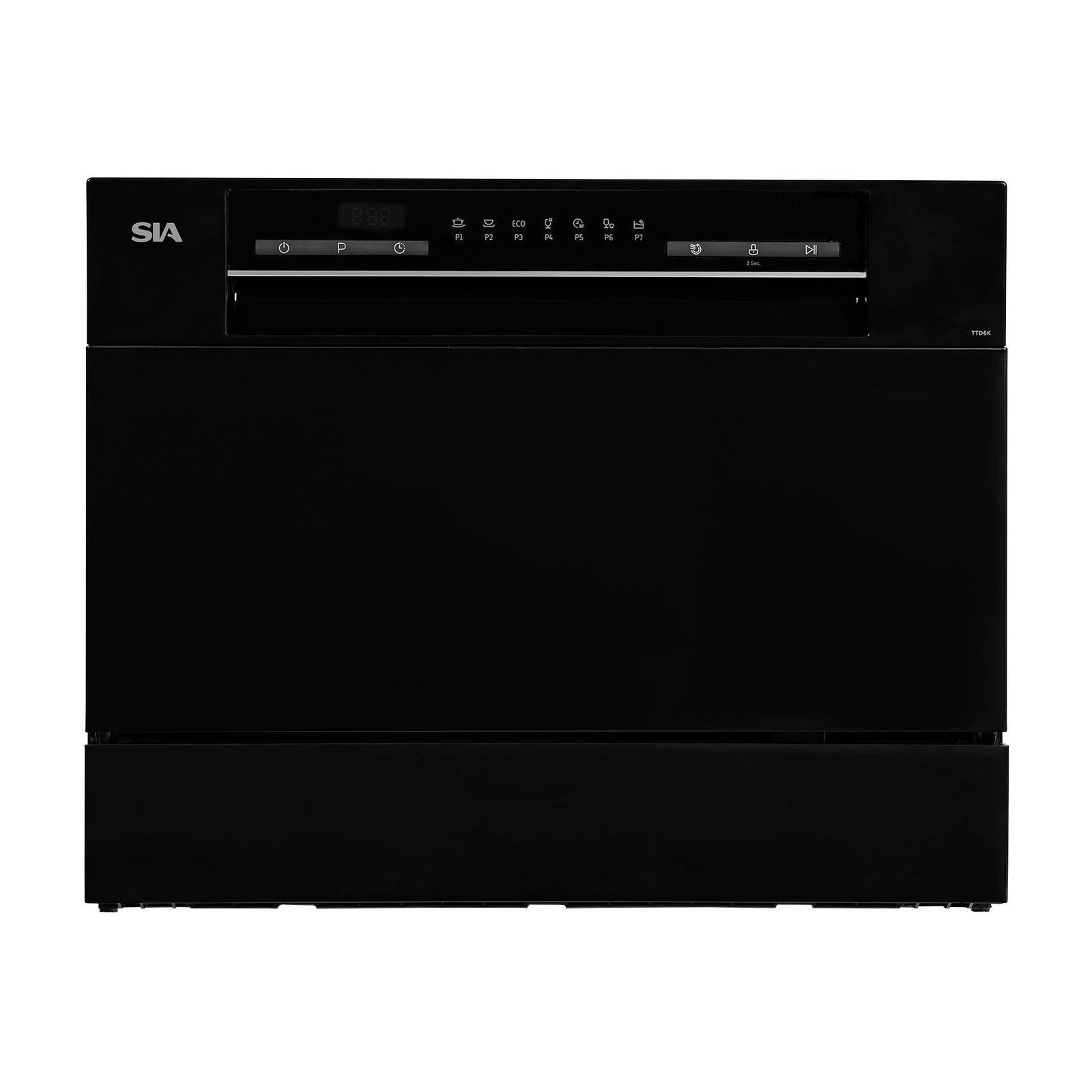 Table Top Dishwasher In Black, 6 Places 6 Programmes TTD6K
