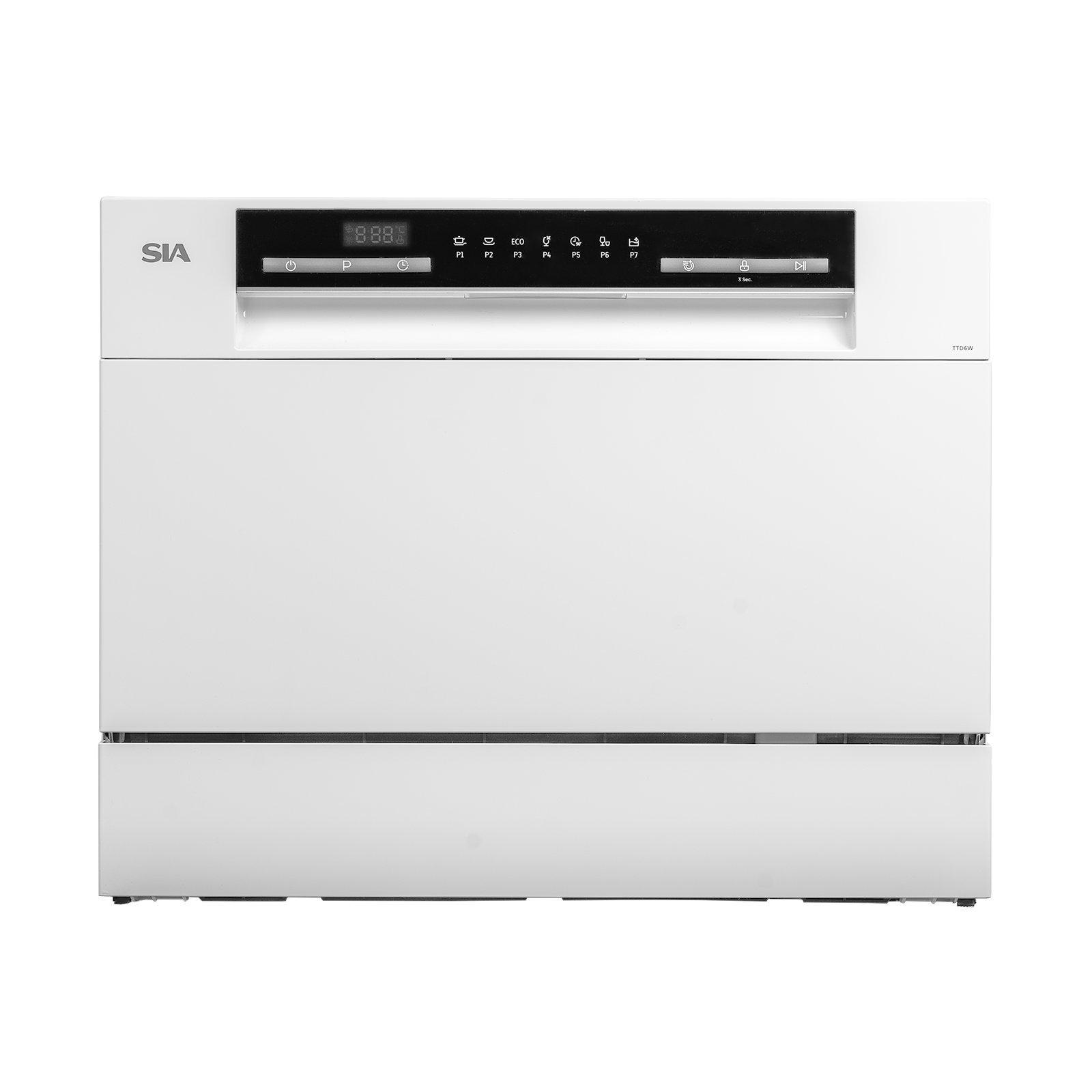 Table Top Dishwasher In White, 6 Places 6 Programmes TTD6W