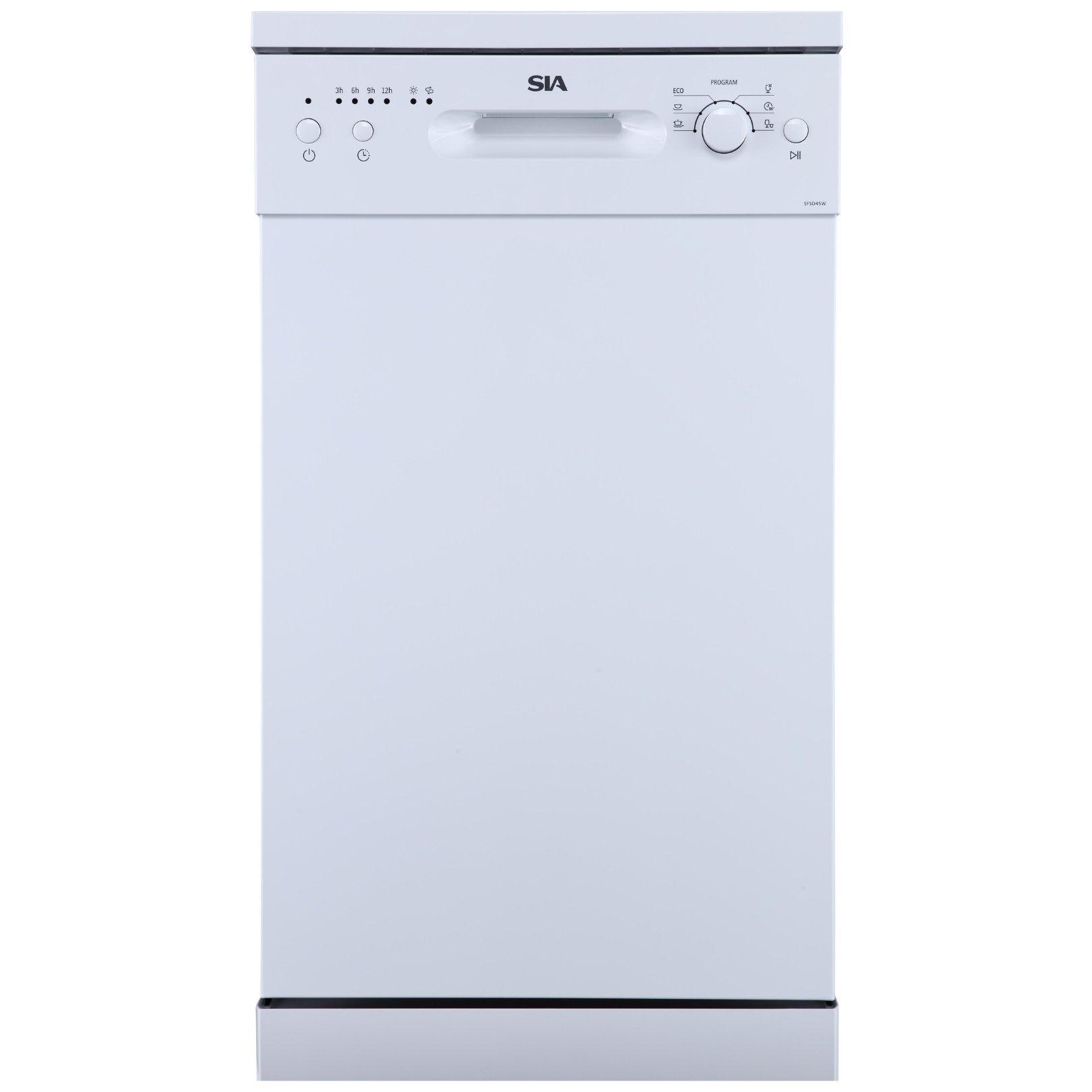45cm White Freestanding Dishwasher, 9 Places - SFSD45W