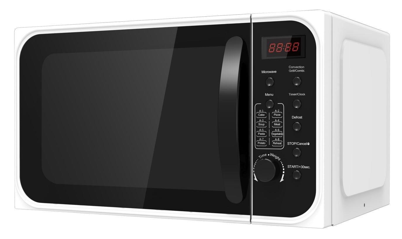 25ltr Freestanding Combi Microwave Oven, Digital Display, 900w in White