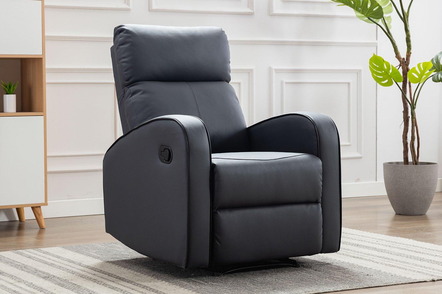 Boston Leather Recliner Armchair