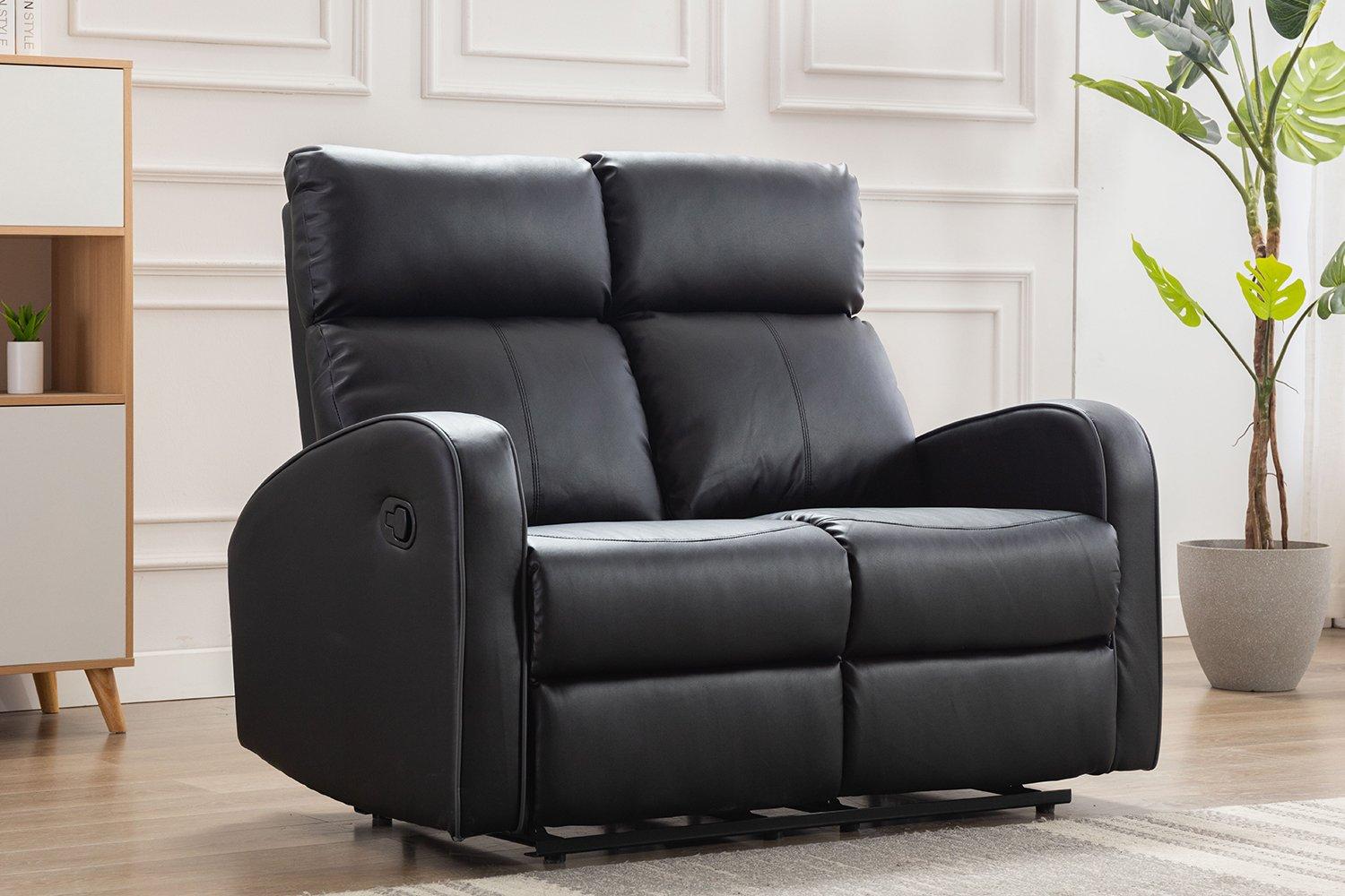 Boston Leather 2 Seater Recliner Sofa