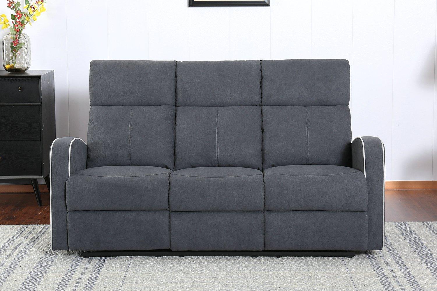 Boston Fabric Recliner 3 Seater Sofa