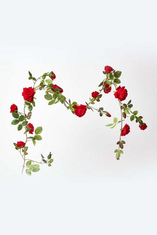 Homescapes Artificial Rose Flower Garland, 180 cm 1