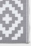 Homescapes Zoe Geometric White & Grey Outdoor Rug thumbnail 3