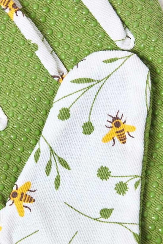 Homescapes Gardening Gloves with Floral Bee Design 4