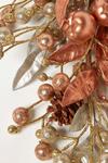Homescapes Champagne Pinecone & Apples Christmas Teardrop Swag thumbnail 2