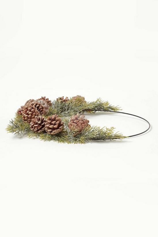 Homescapes Pinecone & Green Fir Wire Christmas Wreath 3
