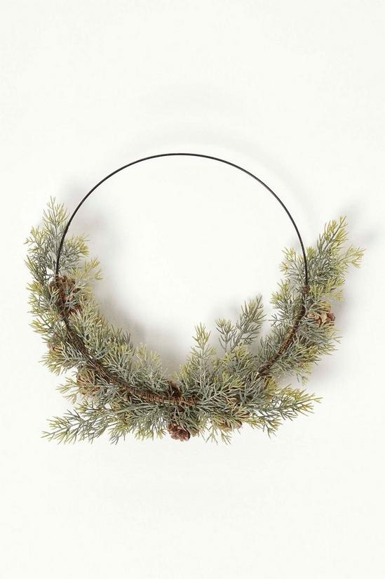 Homescapes Pinecone & Green Fir Wire Christmas Wreath 4