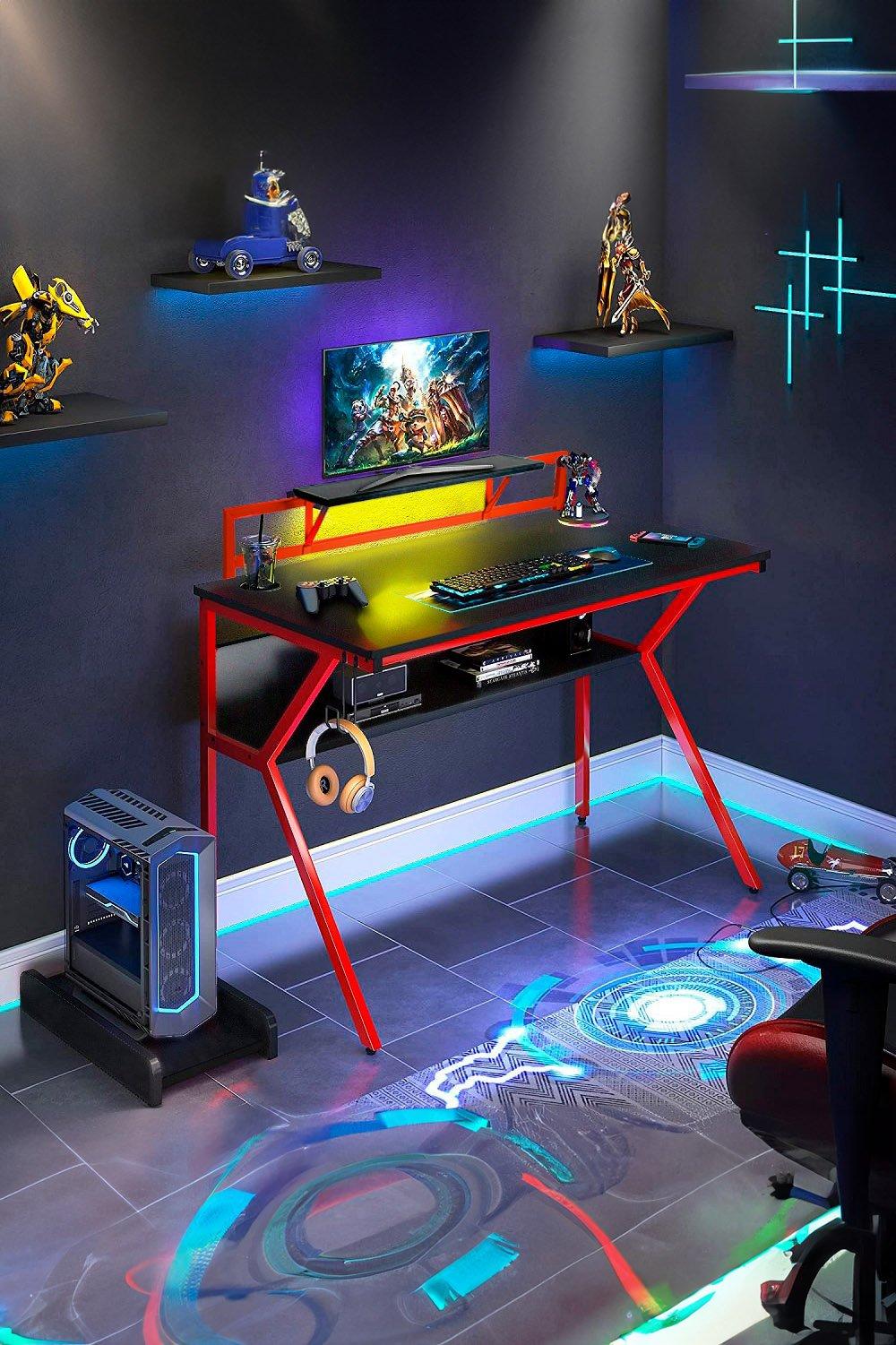 Ergonomic 2 Tier Gaming Computer Office Desk