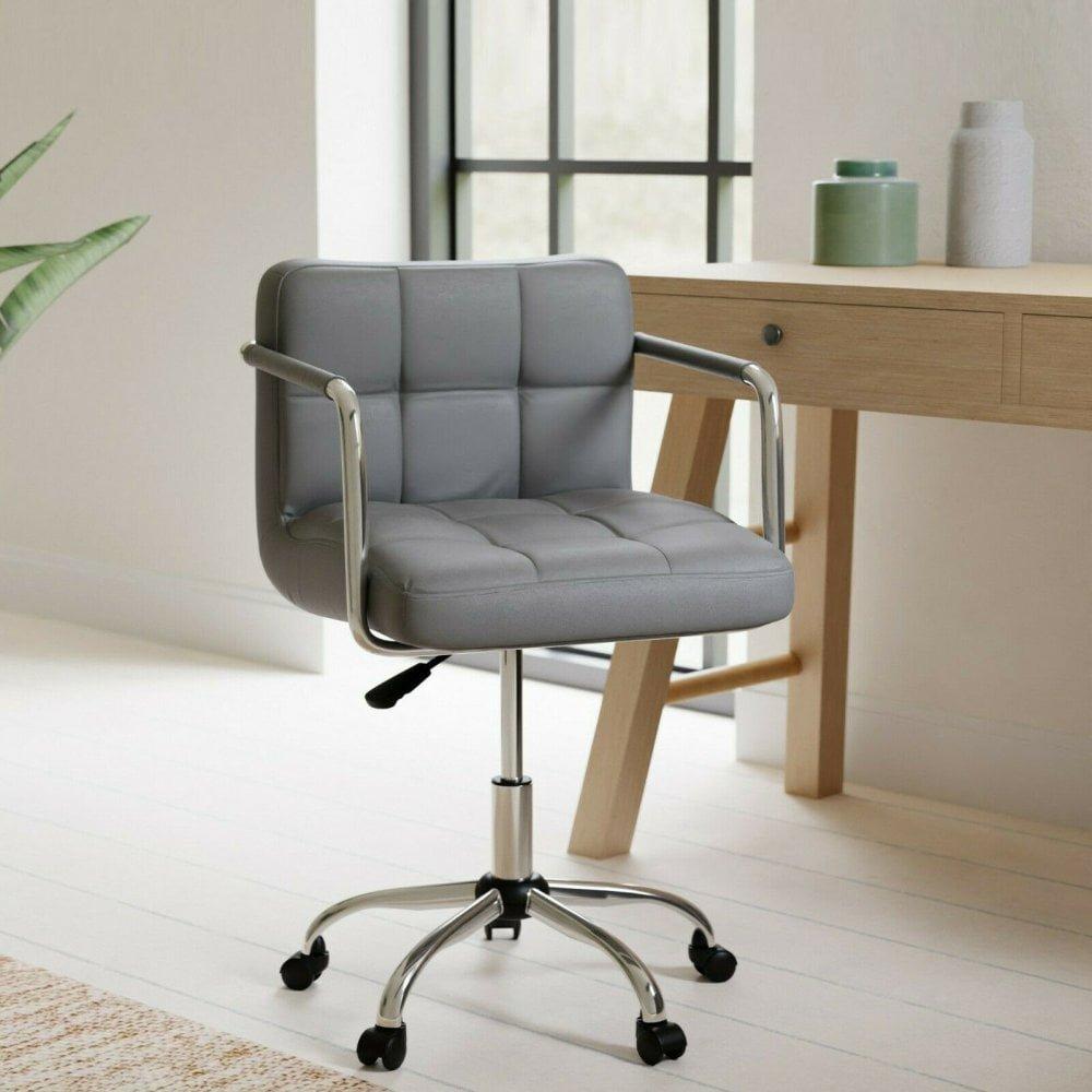 Cushioned Office Chair with Chrome Legs