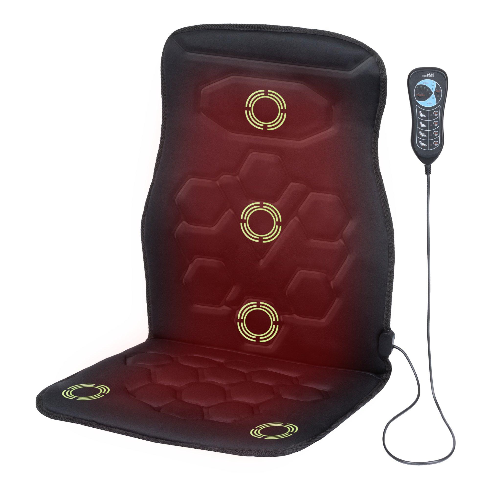 Vibrating Car Back Massager with Heat & Remote