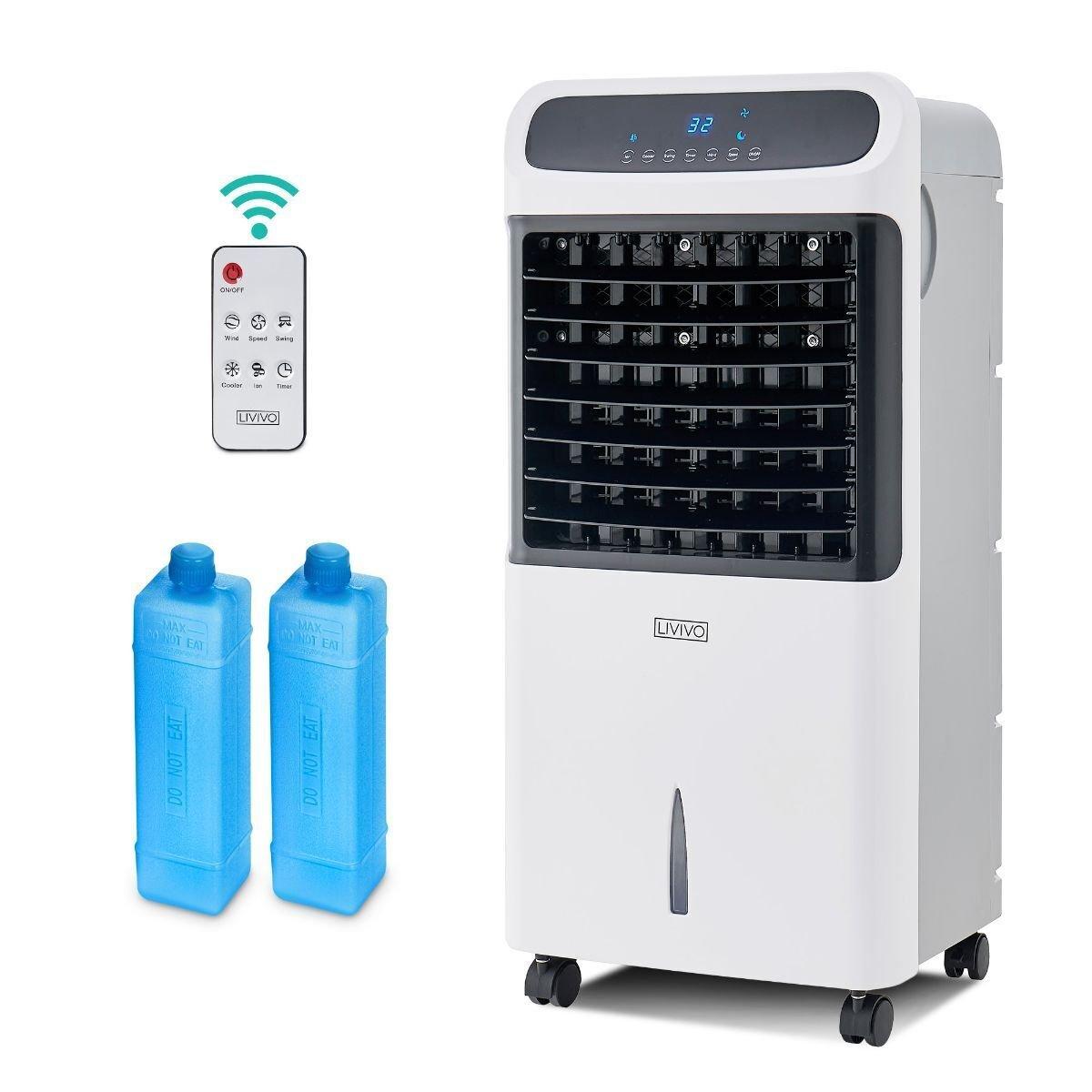 12L Digital Evaporative Air Cooler with Remote Control & Timer  - White/80W