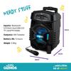 Wicked Gizmos Rechargeable Karaoke Speaker: Trolley Handle, Bluetooth, AUX, Microphone & LED Lighting thumbnail 6