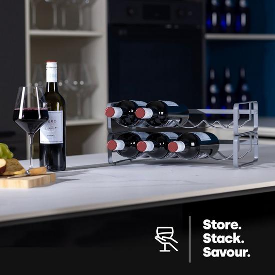 LIVIVO Elegant Stackable Wine Shelf Rack - Set of 2 2