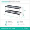 LIVIVO 2-Tier Bamboo Shoe Rack - Multipurpose Storage Stand Shelf Organizer thumbnail 6