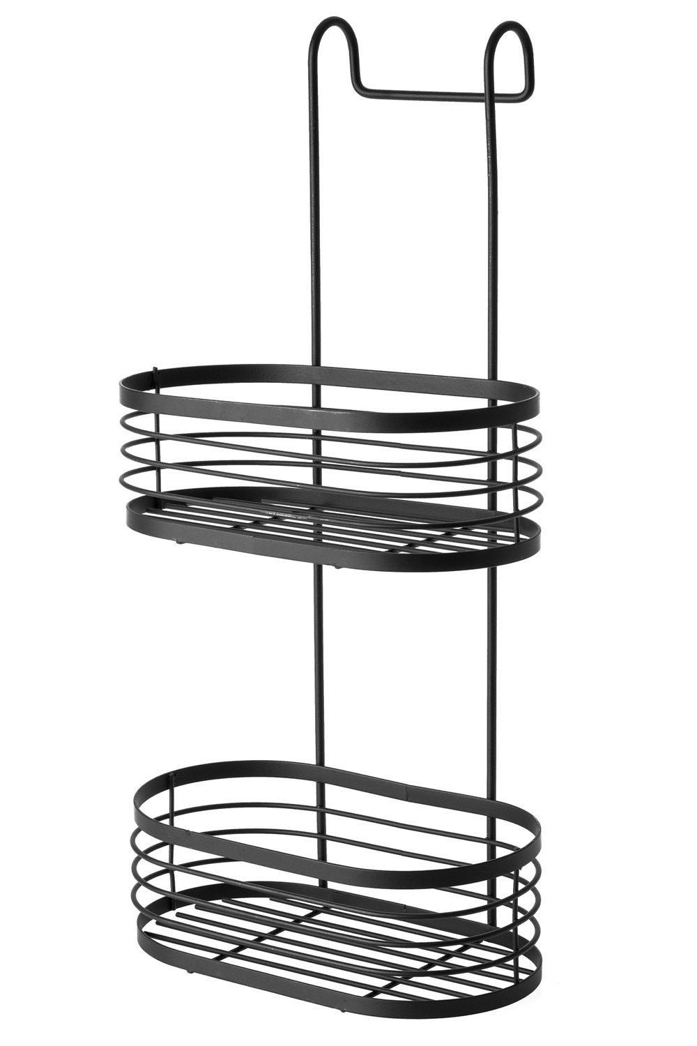 Two Tier Over Shower Screen Caddy Black
