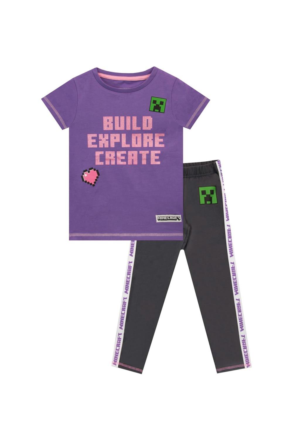 Build Explore Create Glitter T-Shirt And Legging Set