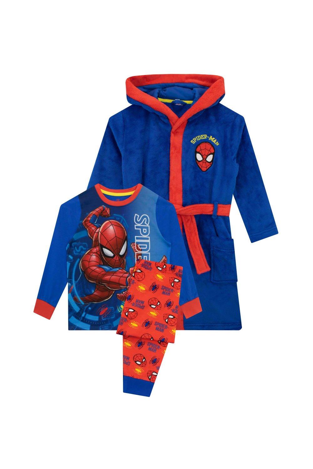 Spiderman Dressing Gown And Pyjamas Set