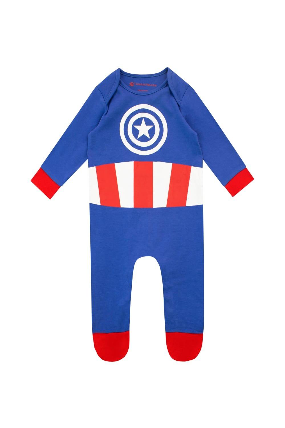 Baby Boys Avengers Captain America Sleepsuit