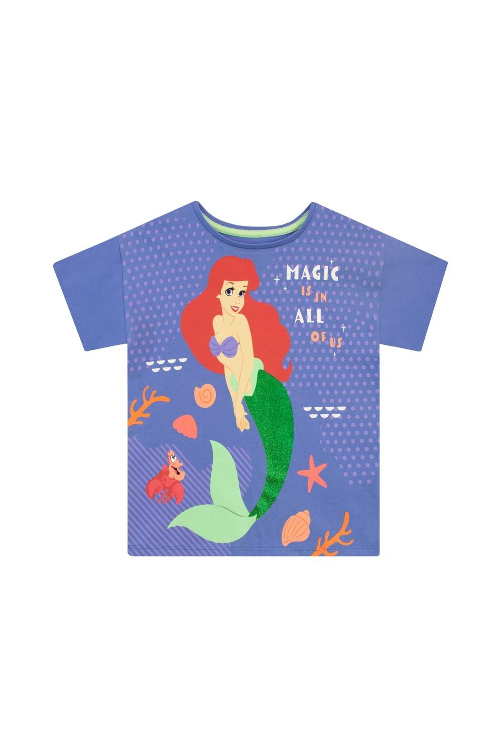 Princess Ariel Little Mermaid T-Shirt With Glitter