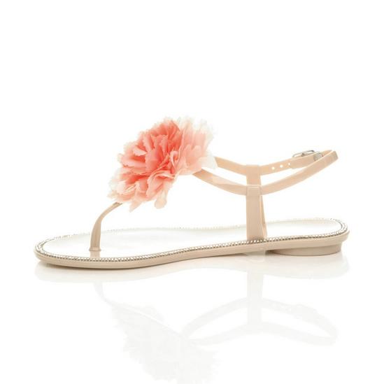 AJVANI Flat  Heel Toe Post Flower Jelly  Sandals 3