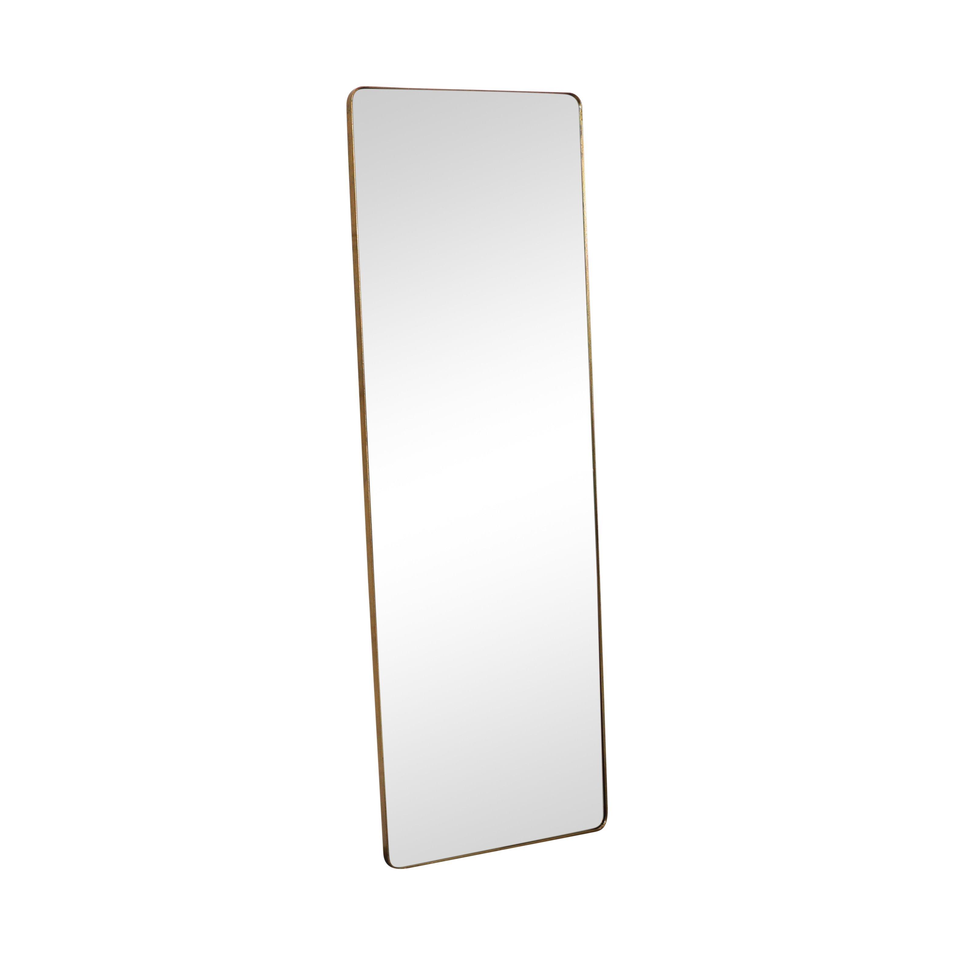 Tall Brushed Gold Wall / Floor / Leaner Mirror 47cm X 142cm