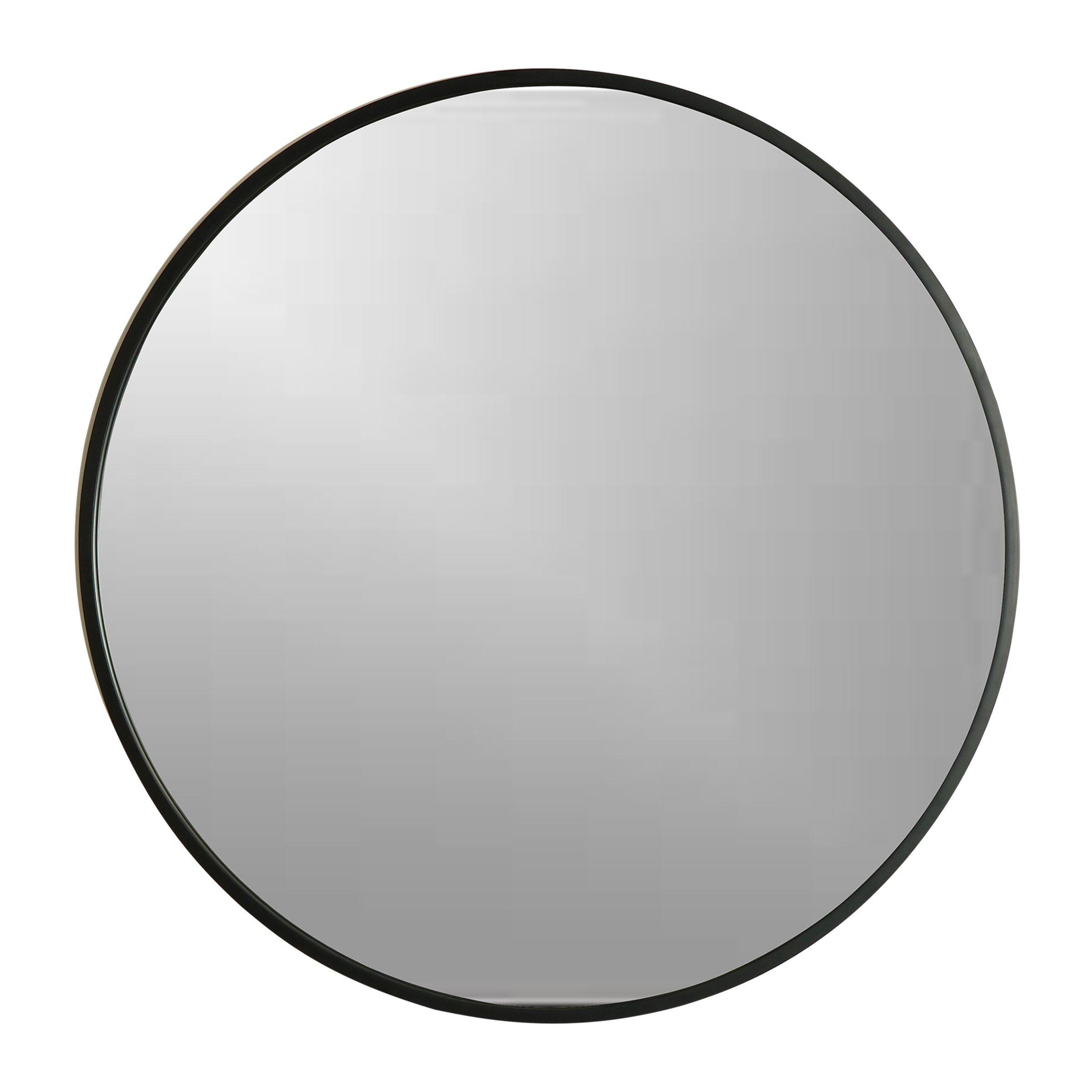 Extra Large Round Black Wall Mirror 120cm X 120cm (1.2 M X 1.2 M)