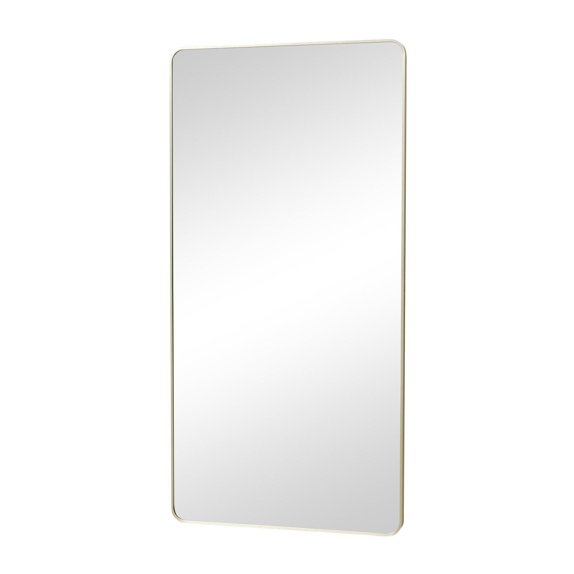 Large Gold Curved Framed Wall / Leaner Mirror 160cm X 80cm