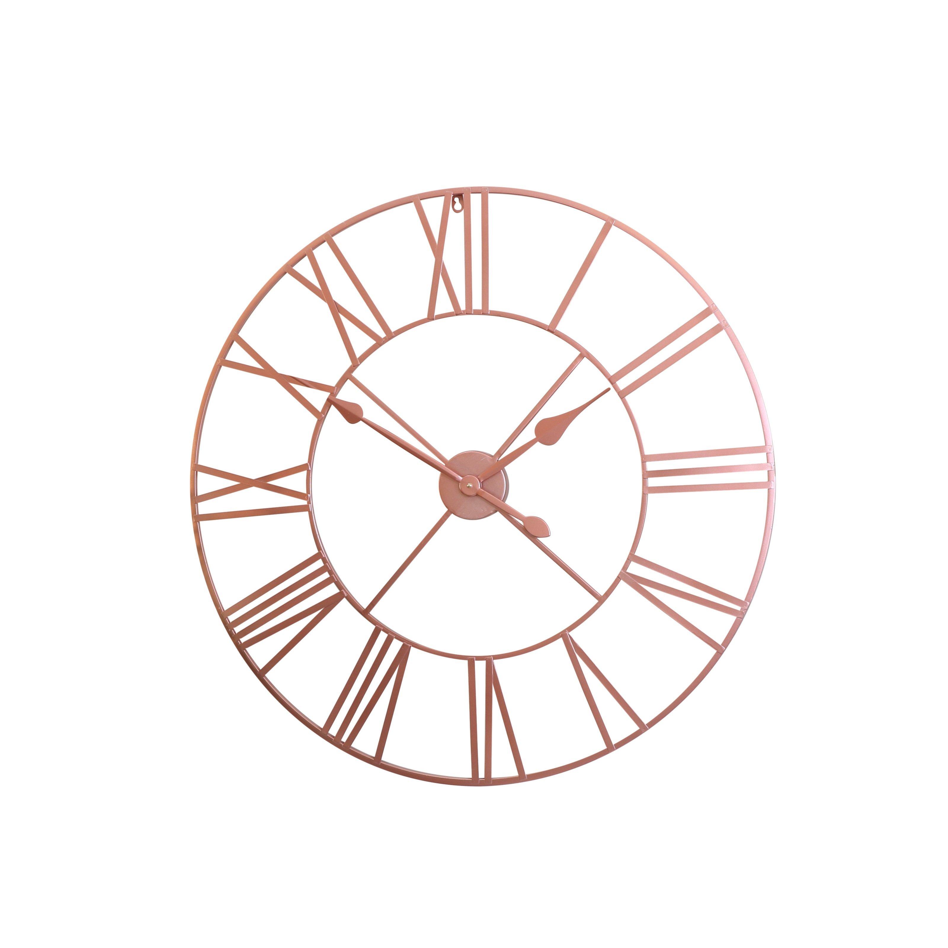 Extra Large Copper Metal Skeleton Clock 100cm X 100cm