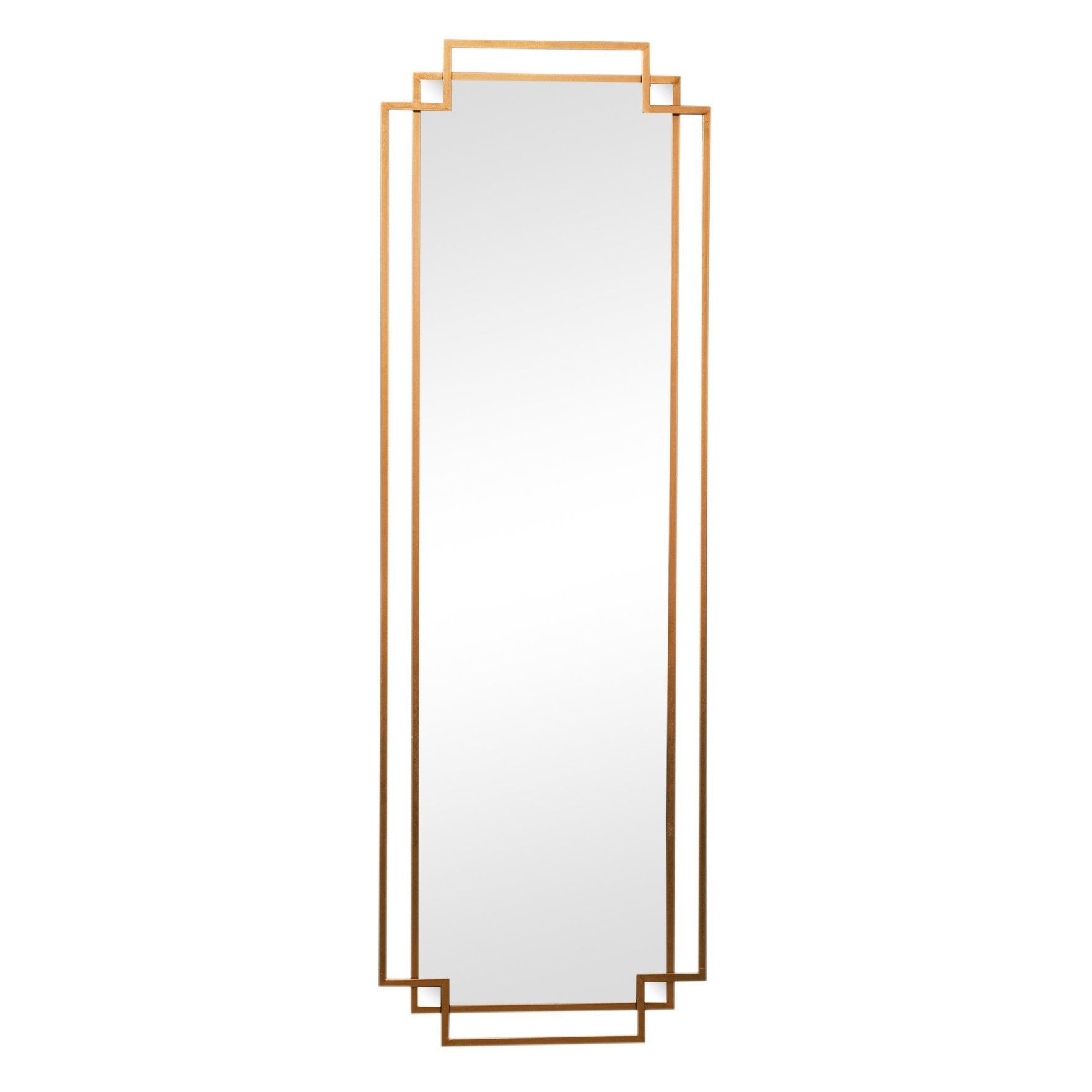 Copper Art Deco Wall Mirror 142cm X 47cm