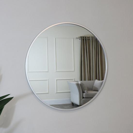 Melody Maison Extra Large Round Silver Wall Mirror 120cm X 120cm 1