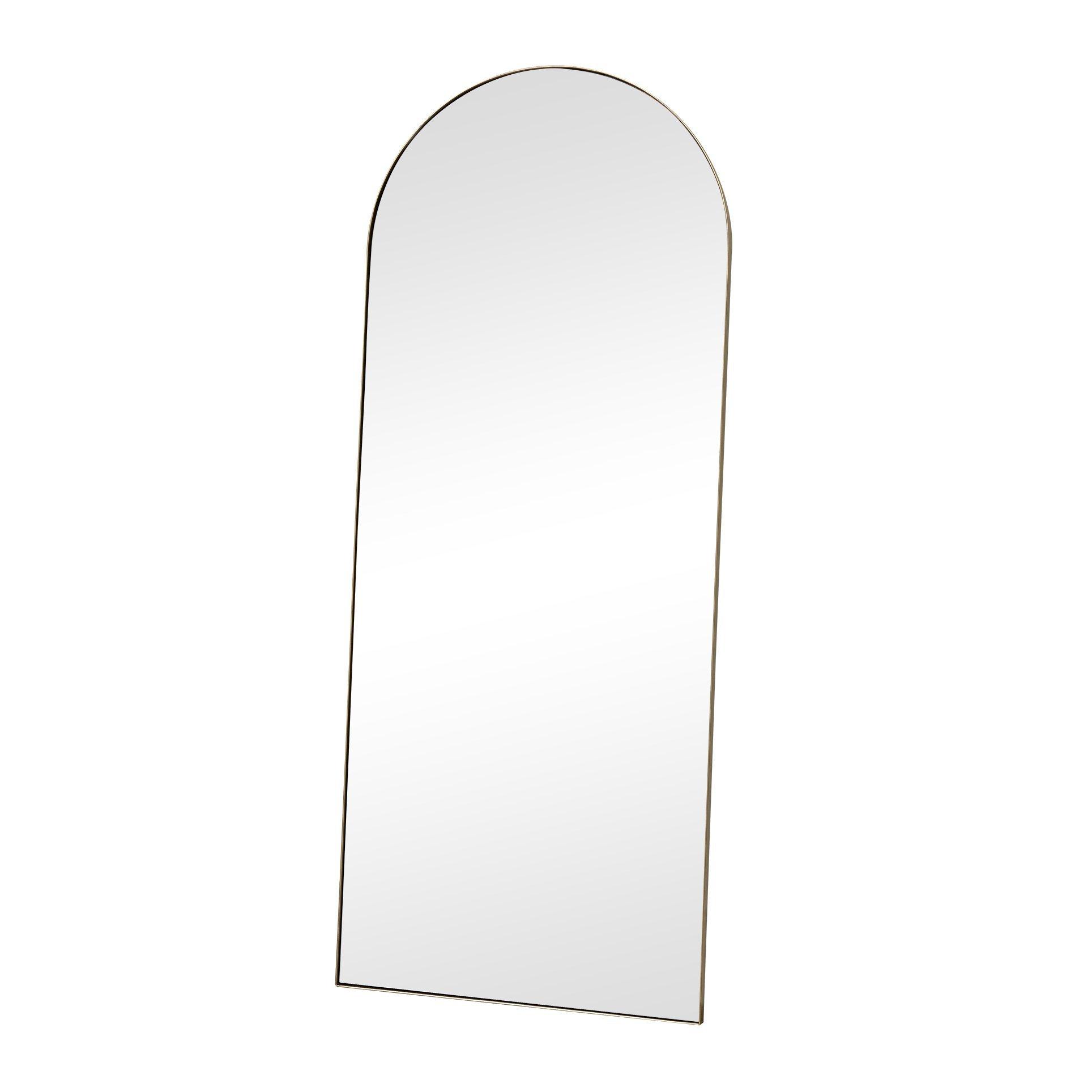 Large Gold Arched Leaner Mirror 150cm X 60cm