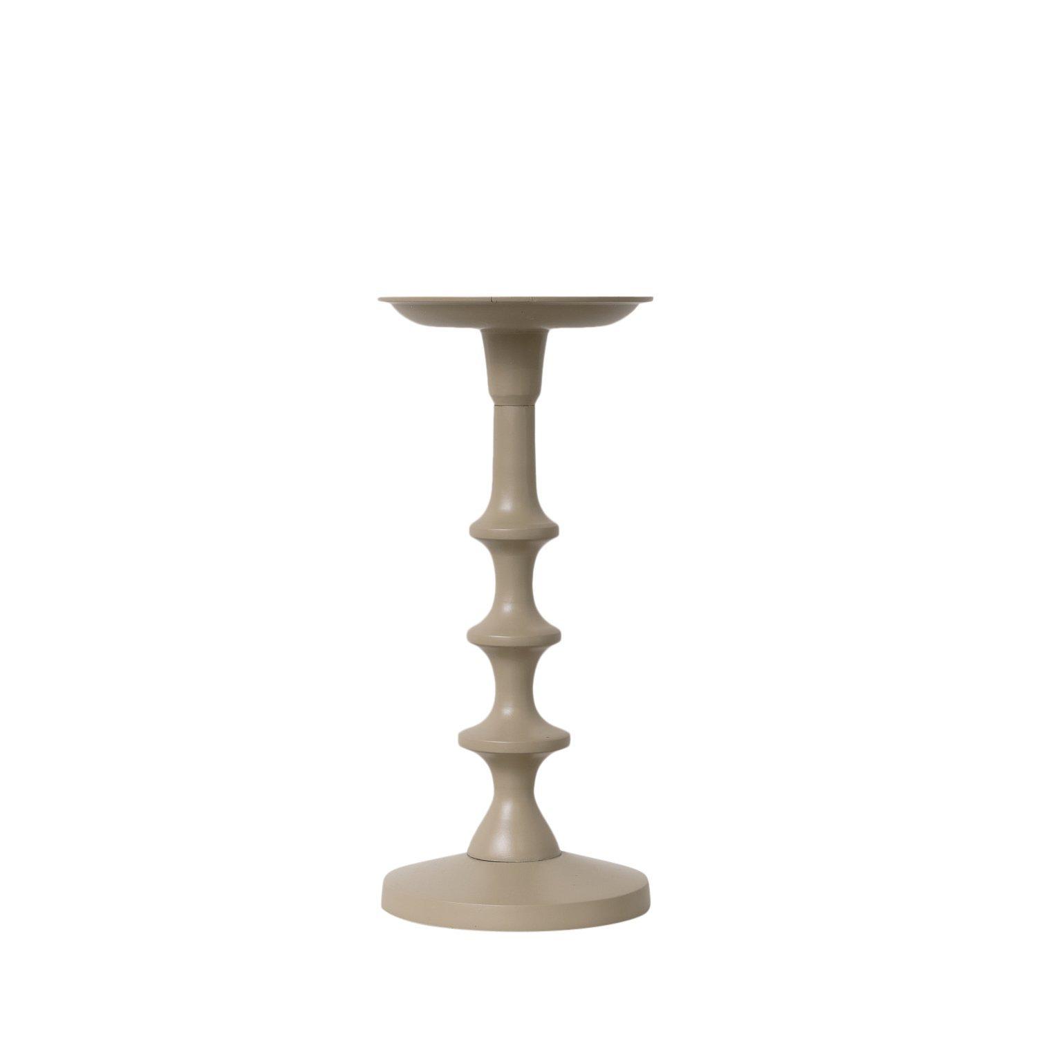 Set Of 2 Taupe Candle Holders