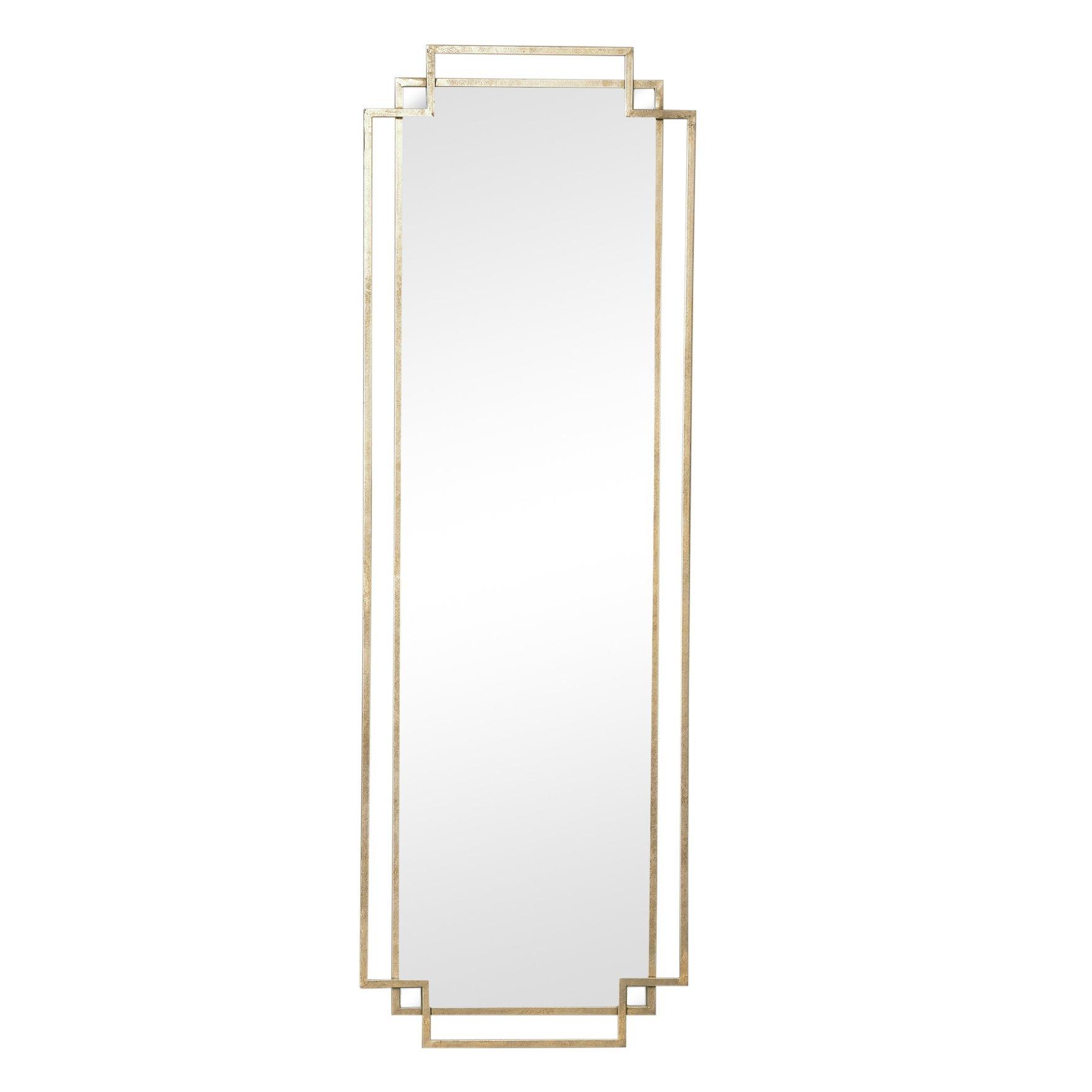 Gold Art Deco Wall Mirror 142cm X 47cm