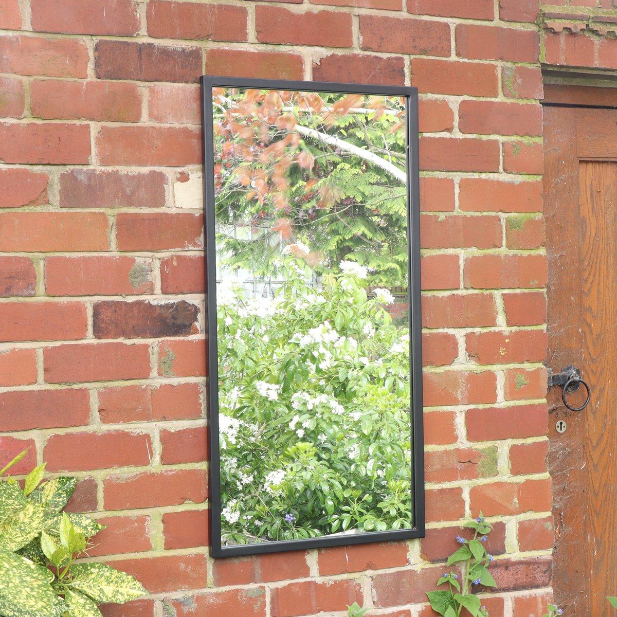 Black Rectangle Wall Mirror 50cm X 100cm