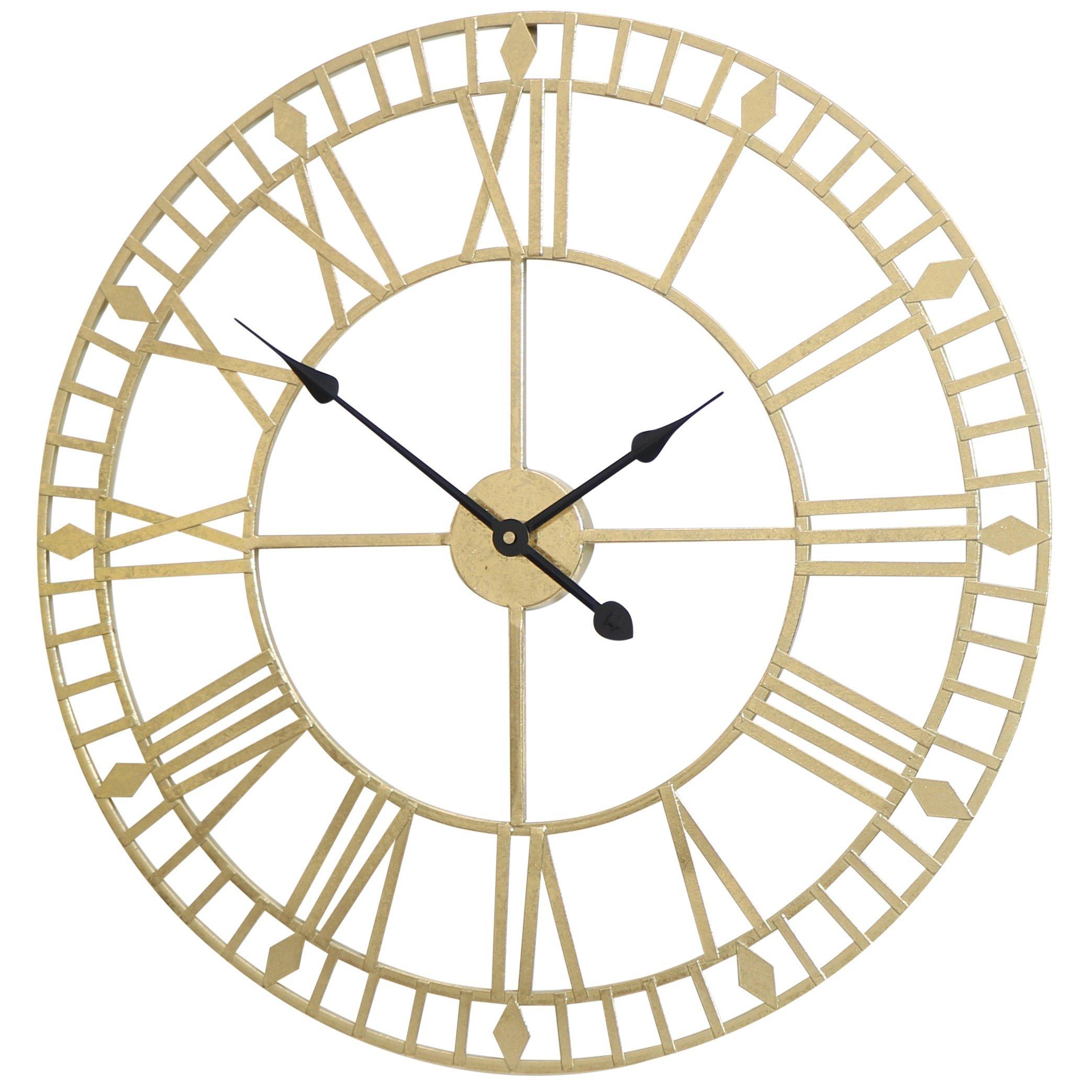 Gold Metal Skeleton Clock 60cm X 60cm