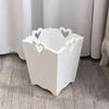 Melody Maison White Wooden Bin With Heart Cut Out thumbnail 1