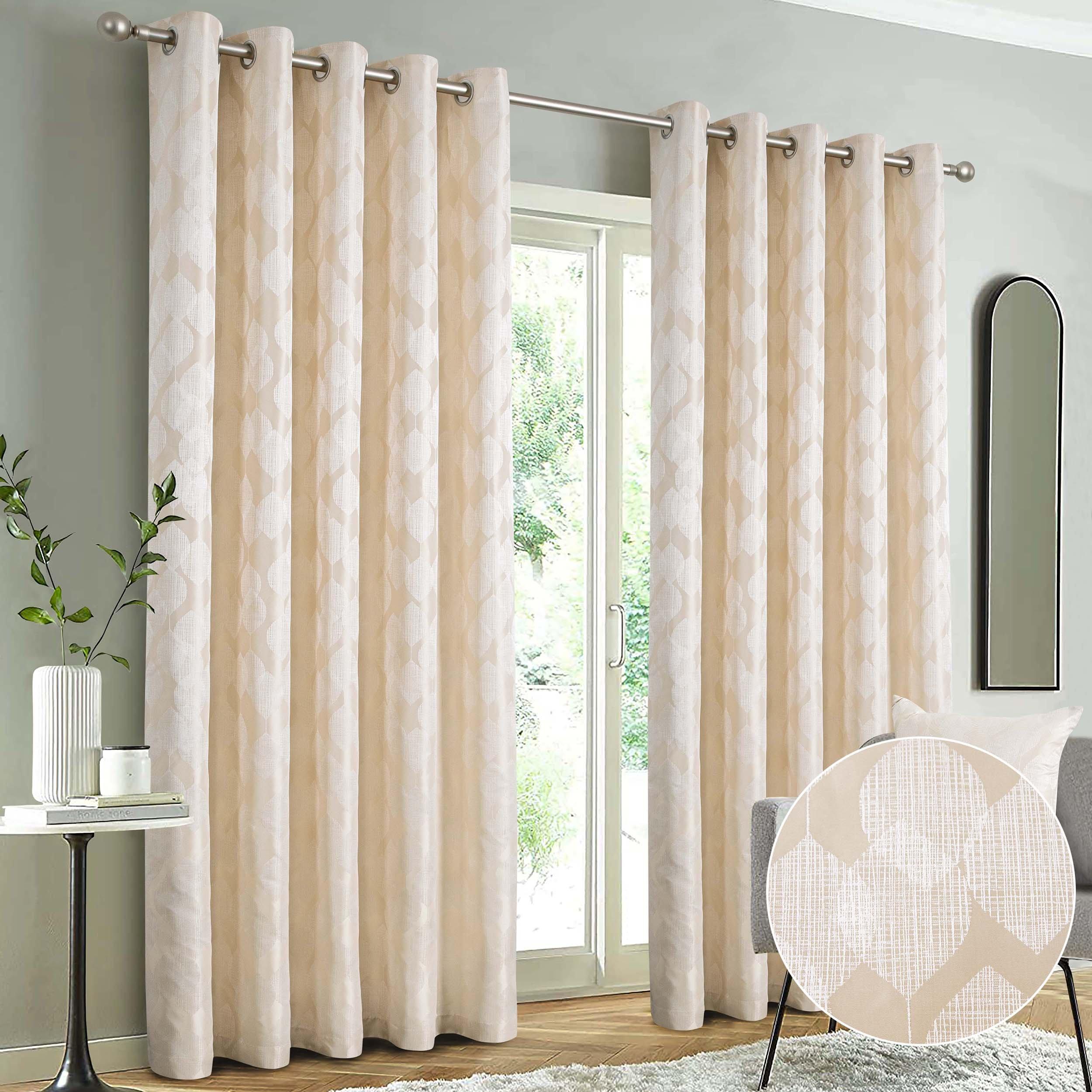 Halo Fully Lined Eyelet Curtains pair