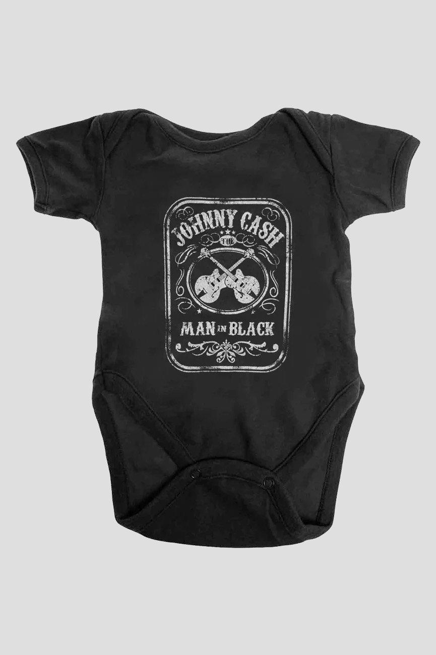 Little Man In Black Baby Grow