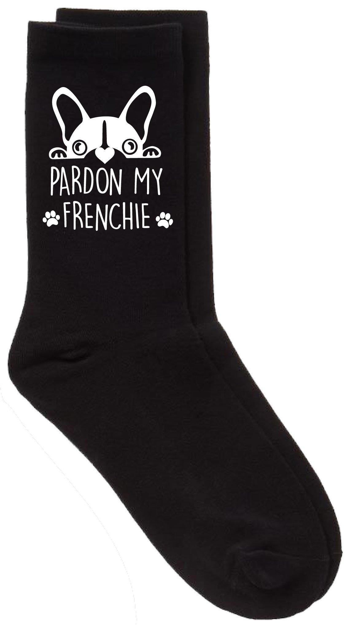 Pardon My Frenchie Mum Black Socks