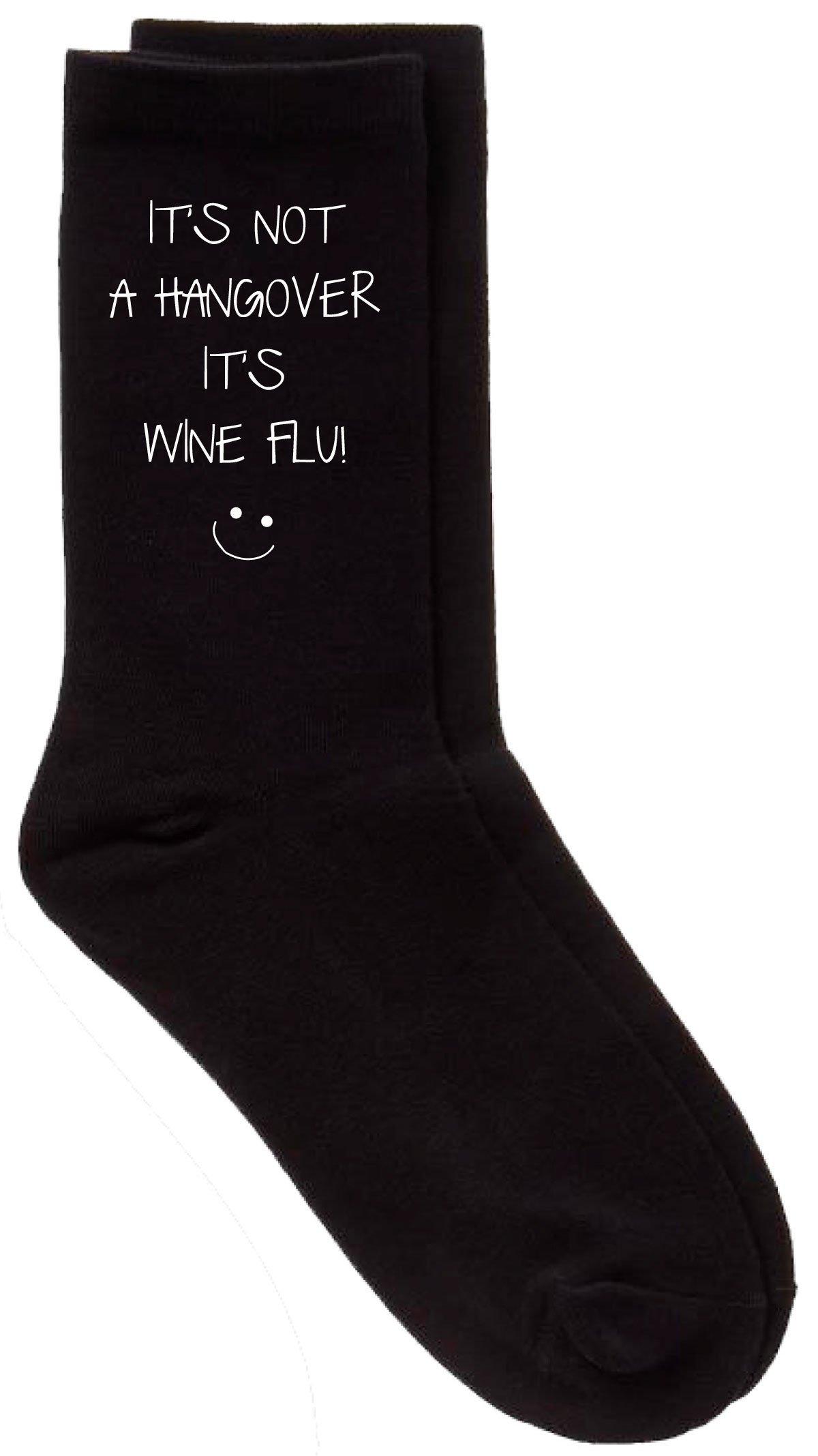 Wine Flu Black Socks