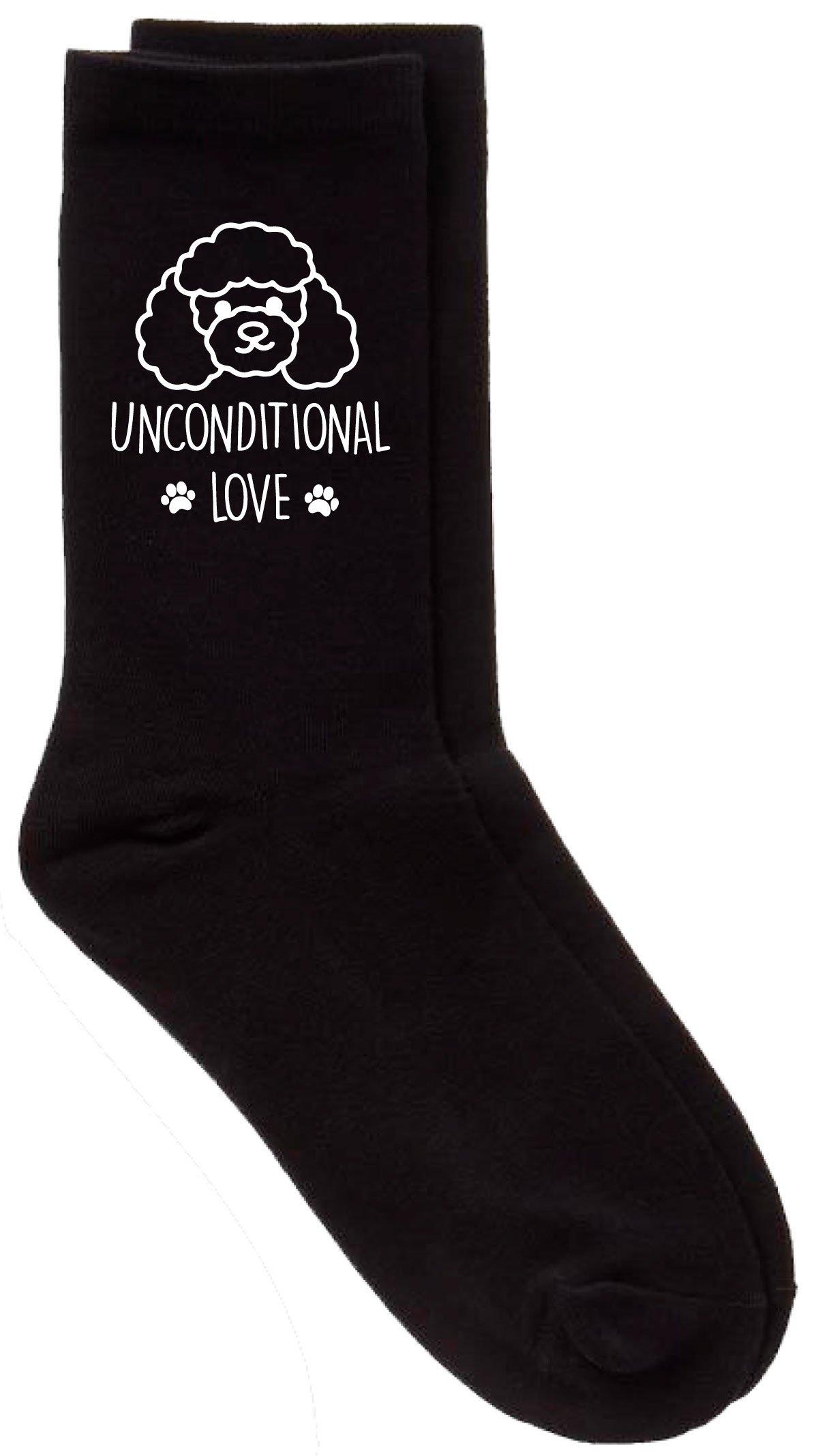 Poodle Unconditional Love Black Socks